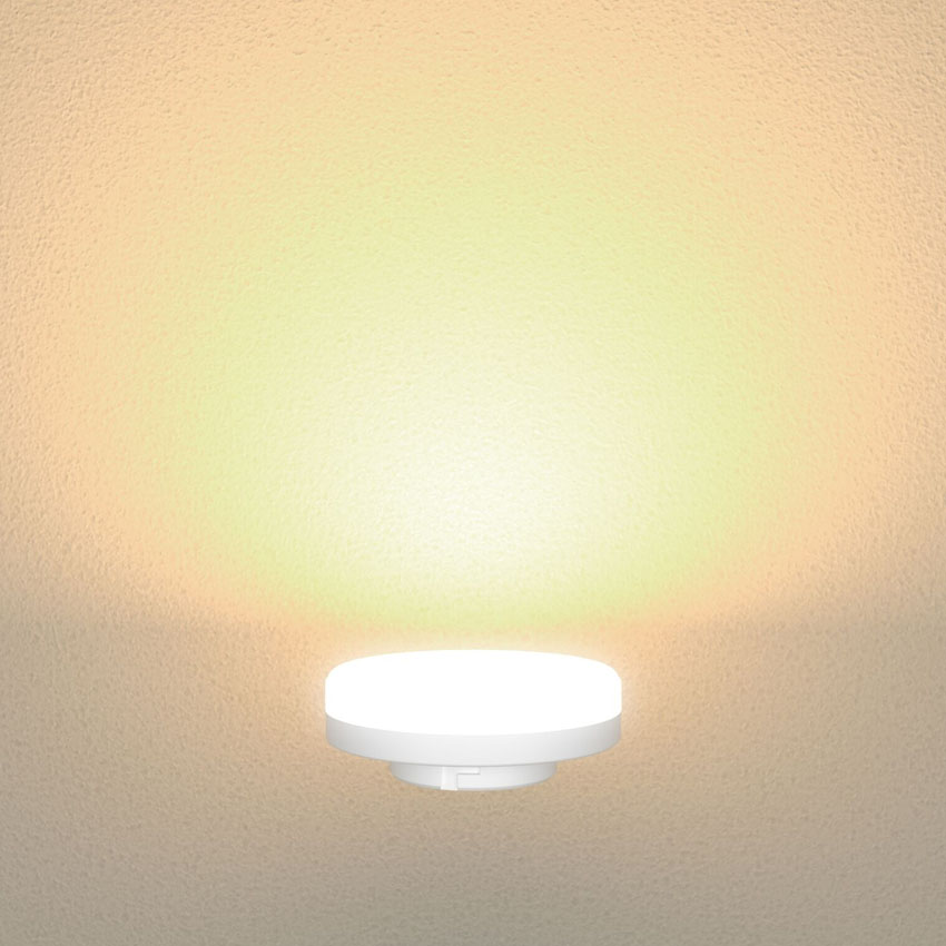  Lámpara LED GX53 6W 2700°K, lámpara circular para zonas de paso, puertas, escaleras y más