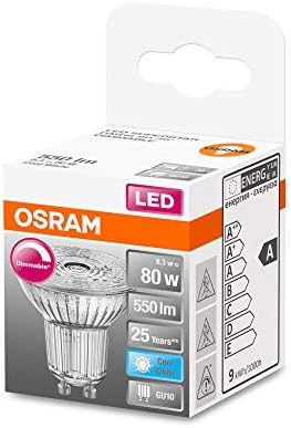  LED SUPERSTAR PAR16 Bombilla LED reflectora , Casquillo GU10 , 4000 K , 8,30W , Equivalente a 80W , Blanco frío